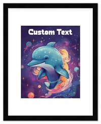 Thumbnail for Just So Posh SpaceAni 1 Dolphin 1 Wall Art Decor Poster Photo Print, Ideal For Home or Office - Front View