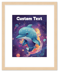 Thumbnail for Just So Posh SpaceAni 1 Dolphin 1 Wall Art Decor Poster Photo Print, Ideal For Home or Office - Front View