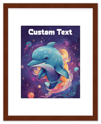 Thumbnail for Just So Posh SpaceAni 1 Dolphin 1 Wall Art Decor Poster Photo Print, Ideal For Home or Office - Front View