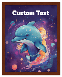 Thumbnail for Just So Posh SpaceAni 1 Dolphin 1 Wall Art Decor Poster Photo Print, Ideal For Home or Office - Front View