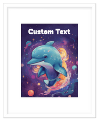 Thumbnail for Just So Posh SpaceAni 1 Dolphin 1 Wall Art Decor Poster Photo Print, Ideal For Home or Office - Front View