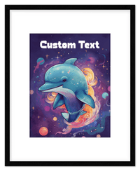 Thumbnail for Just So Posh SpaceAni 1 Dolphin 1 Wall Art Decor Poster Photo Print, Ideal For Home or Office - Front View