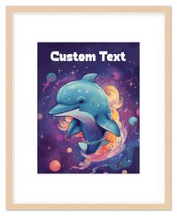 Thumbnail for Just So Posh SpaceAni 1 Dolphin 1 Wall Art Decor Poster Photo Print, Ideal For Home or Office - Front View