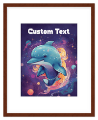 Thumbnail for Just So Posh SpaceAni 1 Dolphin 1 Wall Art Decor Poster Photo Print, Ideal For Home or Office - Front View