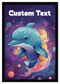 Thumbnail for Just So Posh SpaceAni 1 Dolphin 1 Wall Art Decor Poster Photo Print, Ideal For Home or Office - Front View