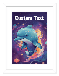 Thumbnail for Just So Posh SpaceAni 1 Dolphin 1 Wall Art Decor Poster Photo Print, Ideal For Home or Office - Front View