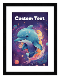 Thumbnail for Just So Posh SpaceAni 1 Dolphin 1 Wall Art Decor Poster Photo Print, Ideal For Home or Office - Front View