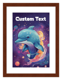 Thumbnail for Just So Posh SpaceAni 1 Dolphin 1 Wall Art Decor Poster Photo Print, Ideal For Home or Office - Front View