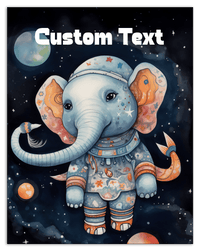 Thumbnail for Just So Posh SpaceAni 1 Elep 1 Wall Art Decor Poster Photo Print, Ideal For Home or Office - Front View