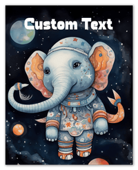 Thumbnail for Just So Posh SpaceAni 1 Elep 1 Wall Art Decor Poster Photo Print, Ideal For Home or Office - Front View