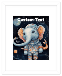 Thumbnail for Just So Posh SpaceAni 1 Elep 1 Wall Art Decor Poster Photo Print, Ideal For Home or Office - Front View