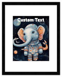 Thumbnail for Just So Posh SpaceAni 1 Elep 1 Wall Art Decor Poster Photo Print, Ideal For Home or Office - Front View