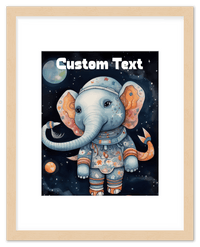 Thumbnail for Just So Posh SpaceAni 1 Elep 1 Wall Art Decor Poster Photo Print, Ideal For Home or Office - Front View