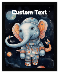 Thumbnail for Just So Posh SpaceAni 1 Elep 1 Wall Art Decor Poster Photo Print, Ideal For Home or Office - Front View