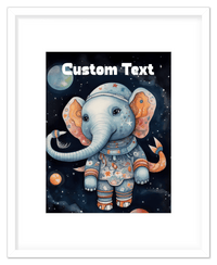 Thumbnail for Just So Posh SpaceAni 1 Elep 1 Wall Art Decor Poster Photo Print, Ideal For Home or Office - Front View