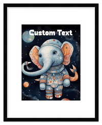 Thumbnail for Just So Posh SpaceAni 1 Elep 1 Wall Art Decor Poster Photo Print, Ideal For Home or Office - Front View