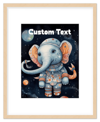 Thumbnail for Just So Posh SpaceAni 1 Elep 1 Wall Art Decor Poster Photo Print, Ideal For Home or Office - Front View