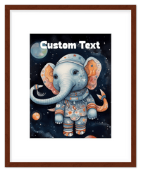 Thumbnail for Just So Posh SpaceAni 1 Elep 1 Wall Art Decor Poster Photo Print, Ideal For Home or Office - Front View