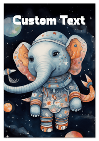 Thumbnail for Just So Posh SpaceAni 1 Elep 1 Wall Art Decor Poster Photo Print, Ideal For Home or Office - Front View