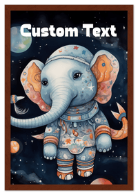 Thumbnail for Just So Posh SpaceAni 1 Elep 1 Wall Art Decor Poster Photo Print, Ideal For Home or Office - Front View