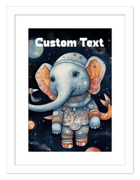 Thumbnail for Just So Posh SpaceAni 1 Elep 1 Wall Art Decor Poster Photo Print, Ideal For Home or Office - Front View