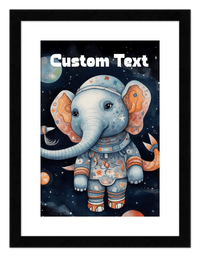 Thumbnail for Just So Posh SpaceAni 1 Elep 1 Wall Art Decor Poster Photo Print, Ideal For Home or Office - Front View