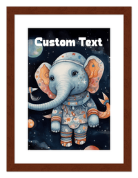 Thumbnail for Just So Posh SpaceAni 1 Elep 1 Wall Art Decor Poster Photo Print, Ideal For Home or Office - Front View