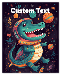 Thumbnail for Just So Posh SpaceAni 1 Gator 1 Wall Art Decor Poster Photo Print, Ideal For Home or Office - Front View