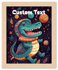 Thumbnail for Just So Posh SpaceAni 1 Gator 1 Wall Art Decor Poster Photo Print, Ideal For Home or Office - Front View