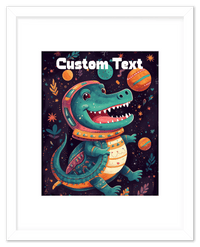 Thumbnail for Just So Posh SpaceAni 1 Gator 1 Wall Art Decor Poster Photo Print, Ideal For Home or Office - Front View