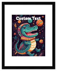 Thumbnail for Just So Posh SpaceAni 1 Gator 1 Wall Art Decor Poster Photo Print, Ideal For Home or Office - Front View