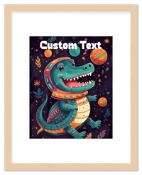 Thumbnail for Just So Posh SpaceAni 1 Gator 1 Wall Art Decor Poster Photo Print, Ideal For Home or Office - Front View