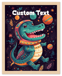 Thumbnail for Just So Posh SpaceAni 1 Gator 1 Wall Art Decor Poster Photo Print, Ideal For Home or Office - Front View