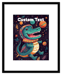 Thumbnail for Just So Posh SpaceAni 1 Gator 1 Wall Art Decor Poster Photo Print, Ideal For Home or Office - Front View