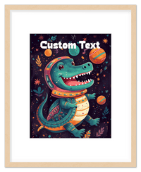 Thumbnail for Just So Posh SpaceAni 1 Gator 1 Wall Art Decor Poster Photo Print, Ideal For Home or Office - Front View