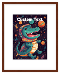 Thumbnail for Just So Posh SpaceAni 1 Gator 1 Wall Art Decor Poster Photo Print, Ideal For Home or Office - Front View