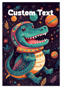 Thumbnail for Just So Posh SpaceAni 1 Gator 1 Wall Art Decor Poster Photo Print, Ideal For Home or Office - Front View