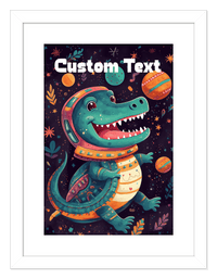 Thumbnail for Just So Posh SpaceAni 1 Gator 1 Wall Art Decor Poster Photo Print, Ideal For Home or Office - Front View