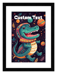 Thumbnail for Just So Posh SpaceAni 1 Gator 1 Wall Art Decor Poster Photo Print, Ideal For Home or Office - Front View
