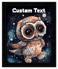 Thumbnail for Just So Posh SpaceAni 1 Owl 1 Wall Art Decor Poster Photo Print, Ideal For Home or Office - Front View