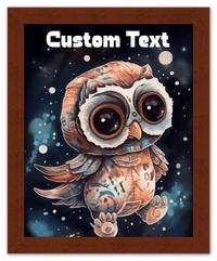 Thumbnail for Just So Posh SpaceAni 1 Owl 1 Wall Art Decor Poster Photo Print, Ideal For Home or Office - Front View
