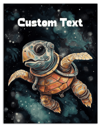 Thumbnail for Just So Posh SpaceAni 1 Turtle 1 Wall Art Decor Poster Photo Print, Ideal For Home or Office - Front View