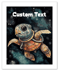 Thumbnail for Just So Posh SpaceAni 1 Turtle 1 Wall Art Decor Poster Photo Print, Ideal For Home or Office - Front View