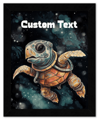 Thumbnail for Just So Posh SpaceAni 1 Turtle 1 Wall Art Decor Poster Photo Print, Ideal For Home or Office - Front View
