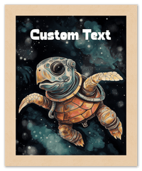 Thumbnail for Just So Posh SpaceAni 1 Turtle 1 Wall Art Decor Poster Photo Print, Ideal For Home or Office - Front View