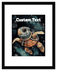 Thumbnail for Just So Posh SpaceAni 1 Turtle 1 Wall Art Decor Poster Photo Print, Ideal For Home or Office - Front View