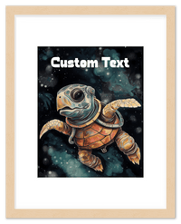Thumbnail for Just So Posh SpaceAni 1 Turtle 1 Wall Art Decor Poster Photo Print, Ideal For Home or Office - Front View