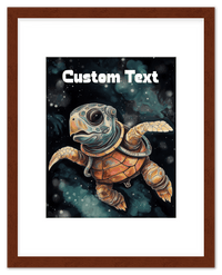 Thumbnail for Just So Posh SpaceAni 1 Turtle 1 Wall Art Decor Poster Photo Print, Ideal For Home or Office - Front View