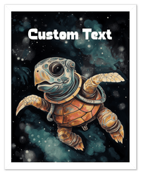 Thumbnail for Just So Posh SpaceAni 1 Turtle 1 Wall Art Decor Poster Photo Print, Ideal For Home or Office - Front View