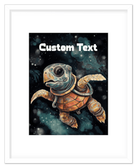 Thumbnail for Just So Posh SpaceAni 1 Turtle 1 Wall Art Decor Poster Photo Print, Ideal For Home or Office - Front View